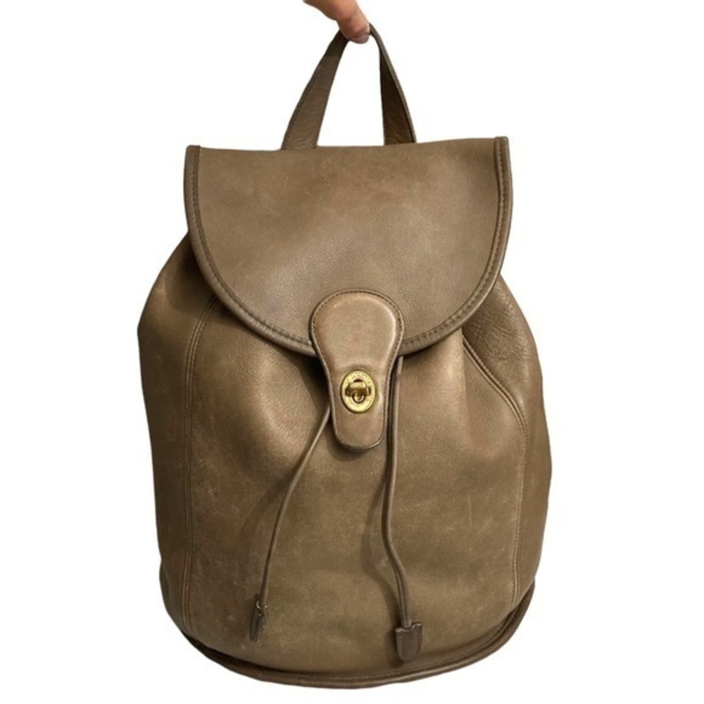 Coach RARE unisex classic backpack 9943 in brown leather putty taupe ? 1995